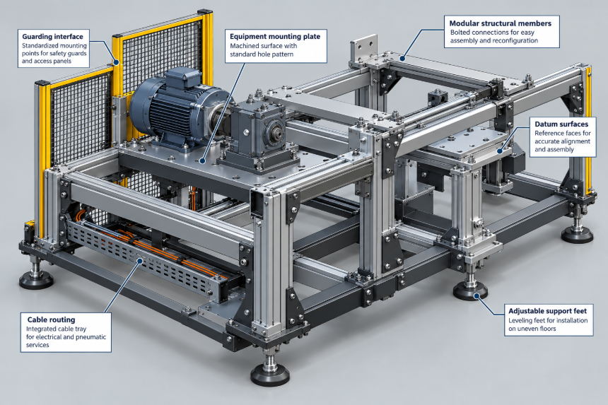Design Considerations for Modular Machine Frames and Equipment Bases