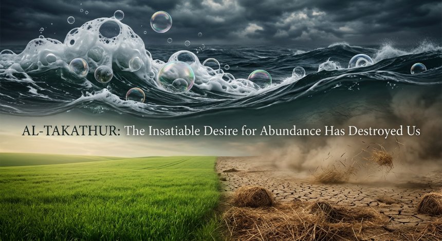 AL-TAKATHUR: Alas! The Insatiable Desire for Abundance Has Destroyed Us